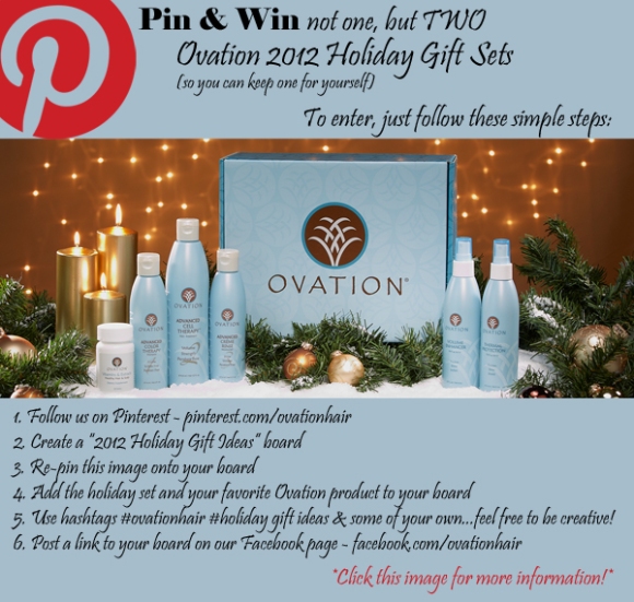 2012 Ovation Holiday Gift Set Pinterest Contest
